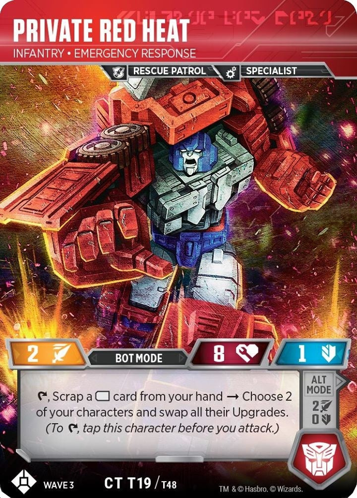Image for Private Red Heat - Infantry Emergency Response (War for Cybertron: Siege I) (T19) - Transformers TCG