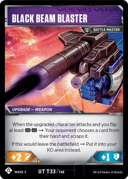 Image for Raider Nightstick - Ground Force Weapons // Black Beam Blaster (War for Cybertron: Siege I) (T33) - Transformers TCG