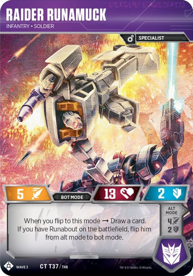 Image for Raider Runamuck - Infantry Soldier (War for Cybertron: Siege I) (T37) - Transformers TCG