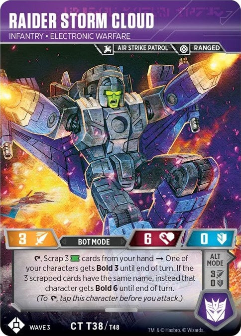 Image for Raider Storm Cloud - Infantry Electronic Warfare (War for Cybertron: Siege I) (T38) - Transformers TCG