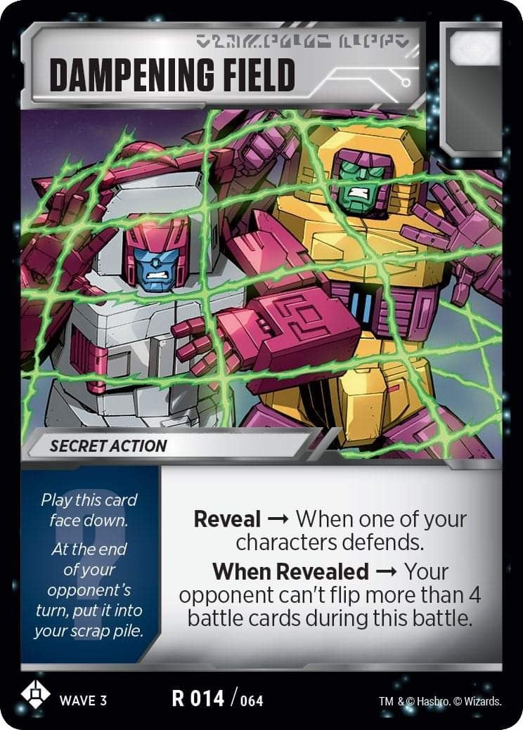 Image for Dampening Field (War for Cybertron: Siege I) (14) - Transformers TCG