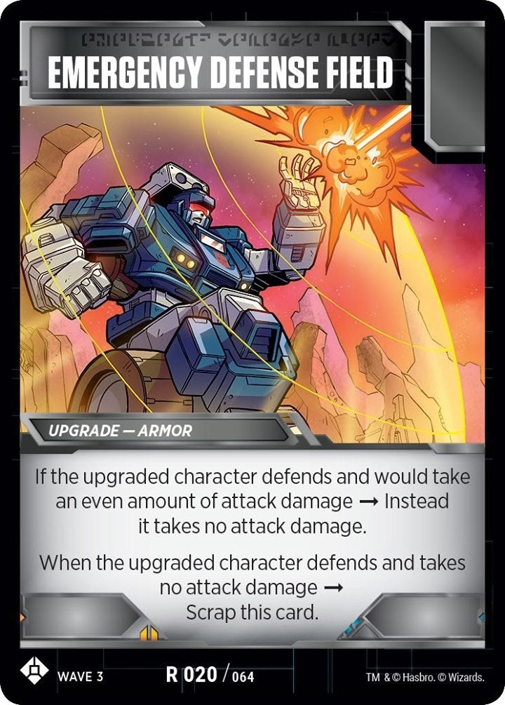 Image for Emergency Defense Field (War for Cybertron: Siege I) (20) - Transformers TCG
