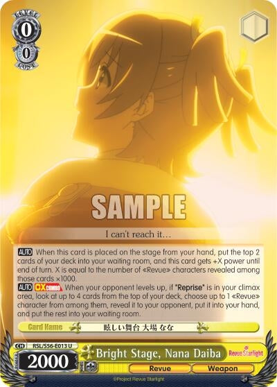 Image for Bright Stage, Nana Daiba (Revue Starlight) (RSL/S56-E013 U) - Weiss Schwarz