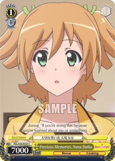 Image for Precious Memories, Nana Daiba (Revue Starlight) (RSL/S56-E025 C) - Weiss Schwarz