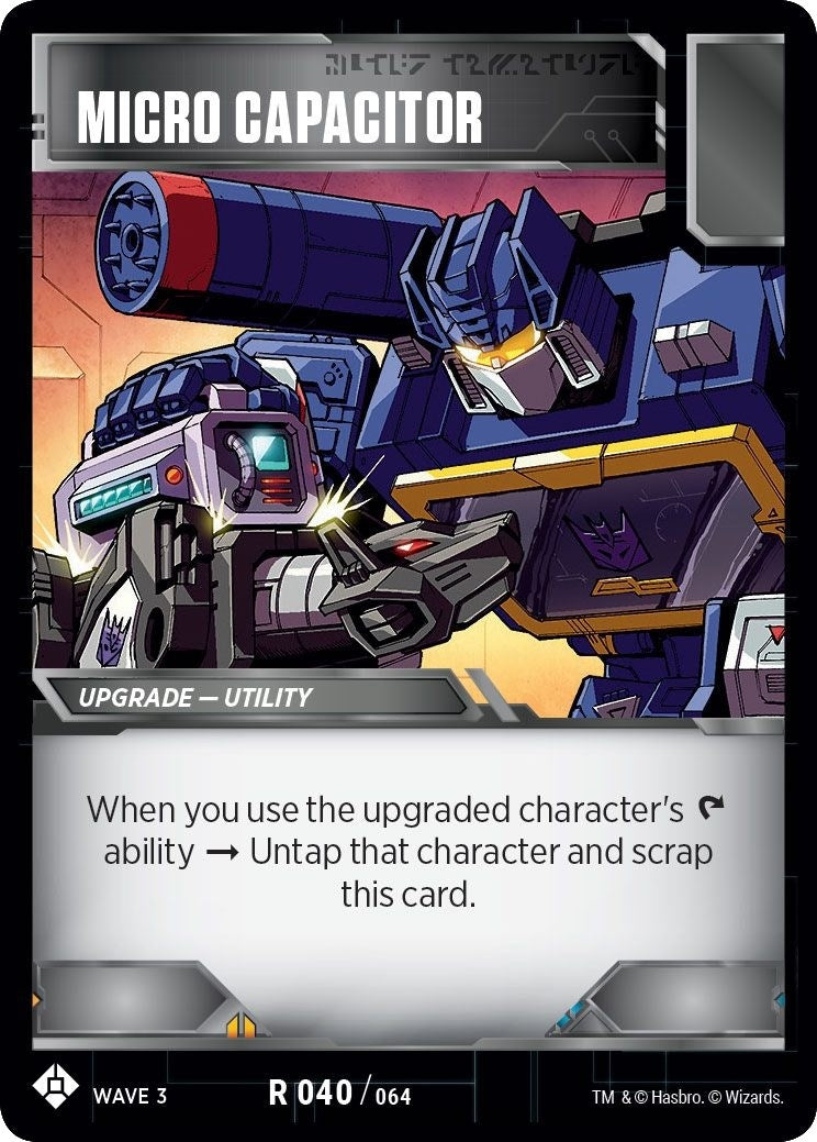 Image for Micro Capacitor (War for Cybertron: Siege I) (40) - Transformers TCG