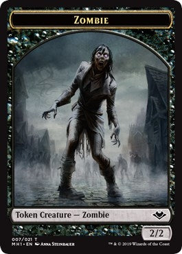 Image for Zombie // Rhino Double-Sided Token (Modern Horizons) (7 // 13) - Magic: The Gathering