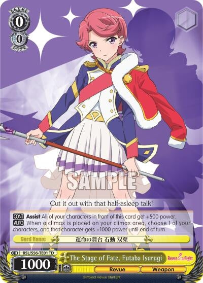Image for The Stage of Fate, Futaba Isurugi (Revue Starlight) (RSL/S56-TE01 TD) - Weiss Schwarz