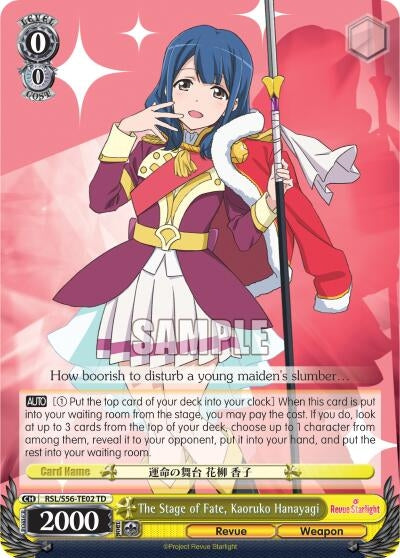 Image for The Stage of Fate, Kaoruko Hanayagi (Revue Starlight) (RSL/S56-TE02 TD) - Weiss Schwarz