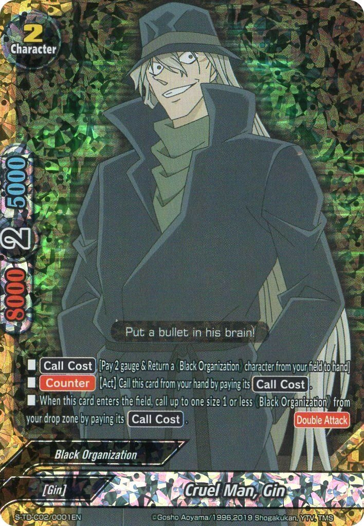 Image for Cruel Man, Gin (Parallel Foil) (S-TD-C02: Case Closed -Side:Black-) (S-TD-C02/0001EN) - Future Card BuddyFight