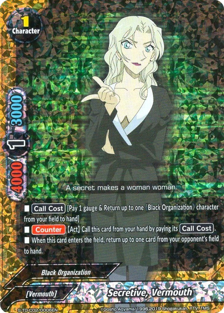 Image for Secretive, Vermouth (Parallel Foil) (S-TD-C02: Case Closed -Side:Black-) (S-TD-C02/0006EN) - Future Card BuddyFight