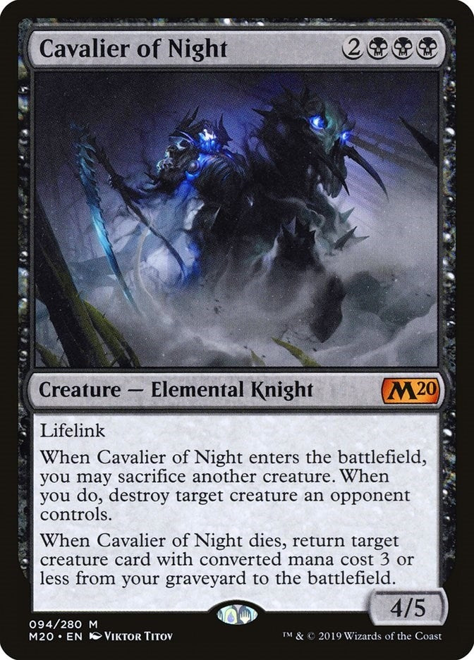 Image for Cavalier of Night (Core Set 2020) (94) - Magic: The Gathering