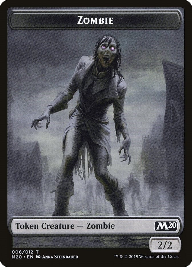 Image for Zombie Token (Core Set 2020) (6) - Magic: The Gathering