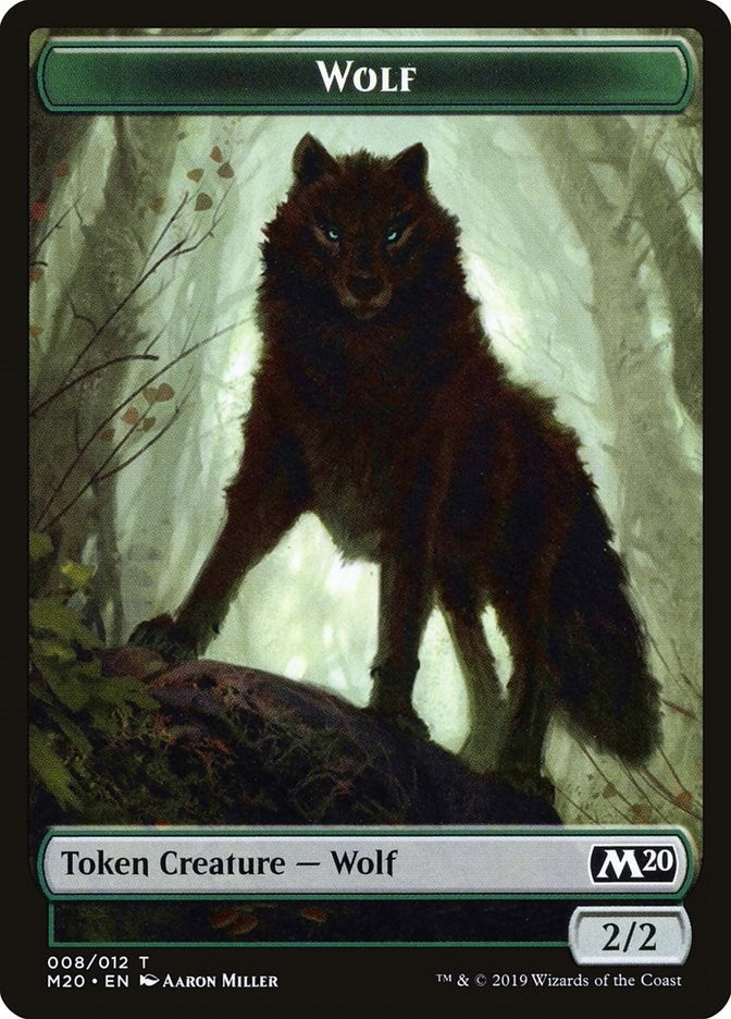 Image for Wolf Token (Core Set 2020) (8) - Magic: The Gathering