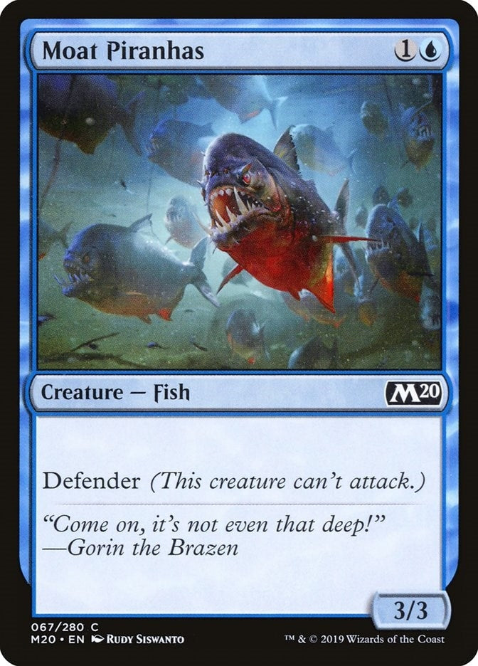 Image for Moat Piranhas (Core Set 2020) (67) - Magic: The Gathering