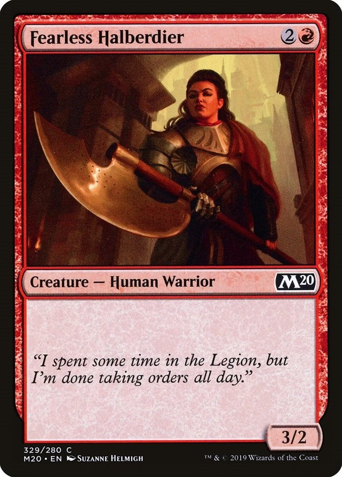 Image for Fearless Halberdier (Core Set 2020) (329) - Magic: The Gathering