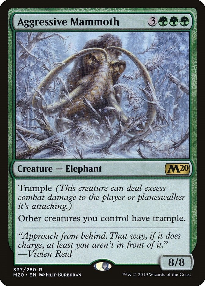 Image for Aggressive Mammoth (Core Set 2020) (337) - Magic: The Gathering