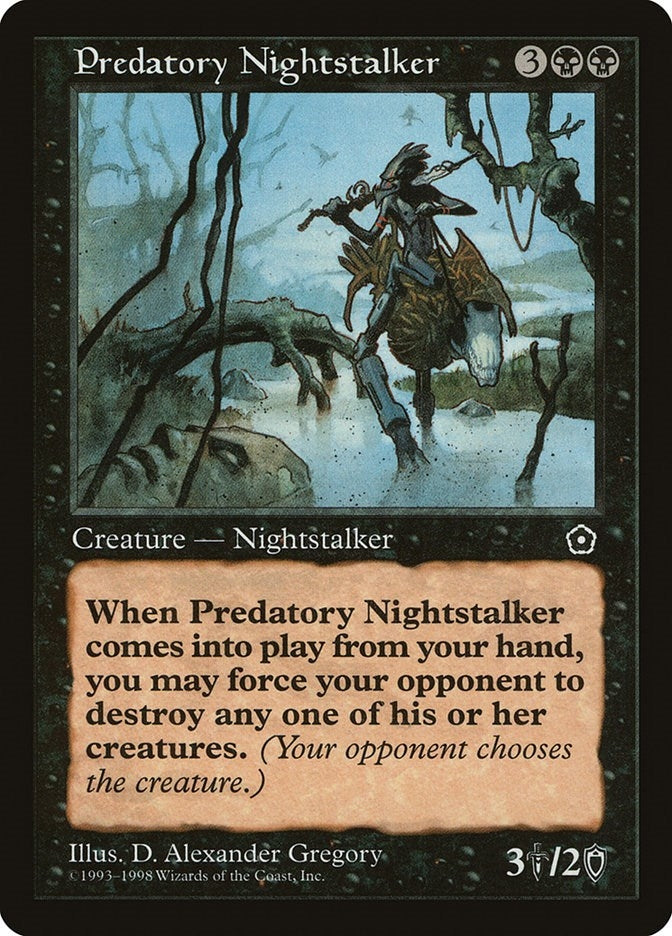 Image for Predatory Nightstalker (Portal Second Age) - Magic: The Gathering