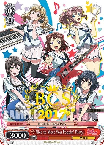 Image for Nice to Meet You Poppin'Party (BCS Spring 2017) (BanG Dream!) (BD/W47-PE01 PR) - Weiss Schwarz