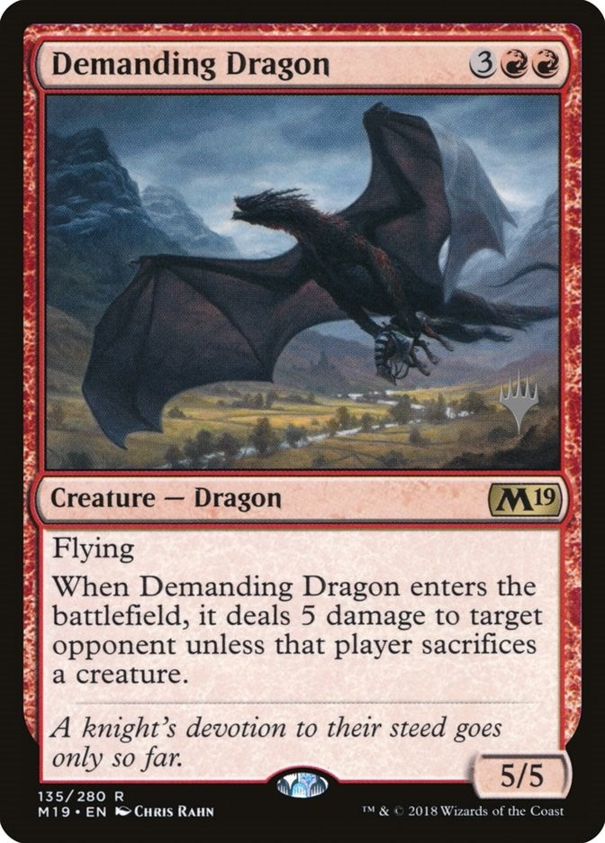 Image for Demanding Dragon (Promo Pack: Core Set 2020) (135) - Magic: The Gathering