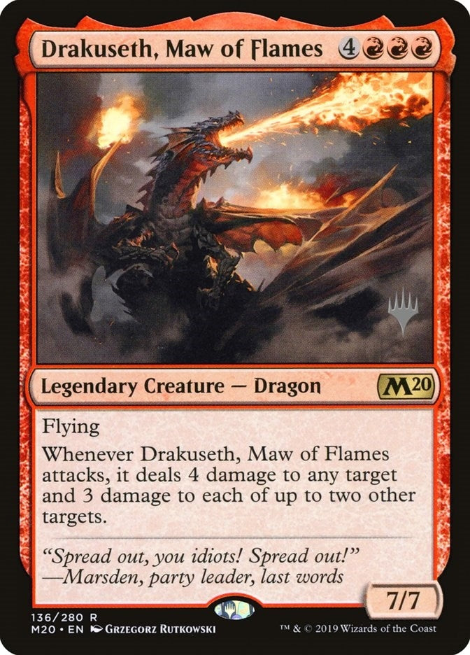 Image for Drakuseth, Maw of Flames (Promo Pack: Core Set 2020) (136) - Magic: The Gathering