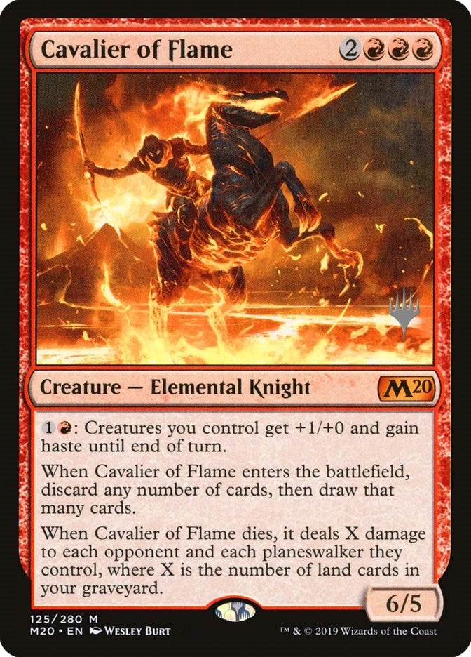 Image for Cavalier of Flame (Promo Pack: Core Set 2020) (125) - Magic: The Gathering