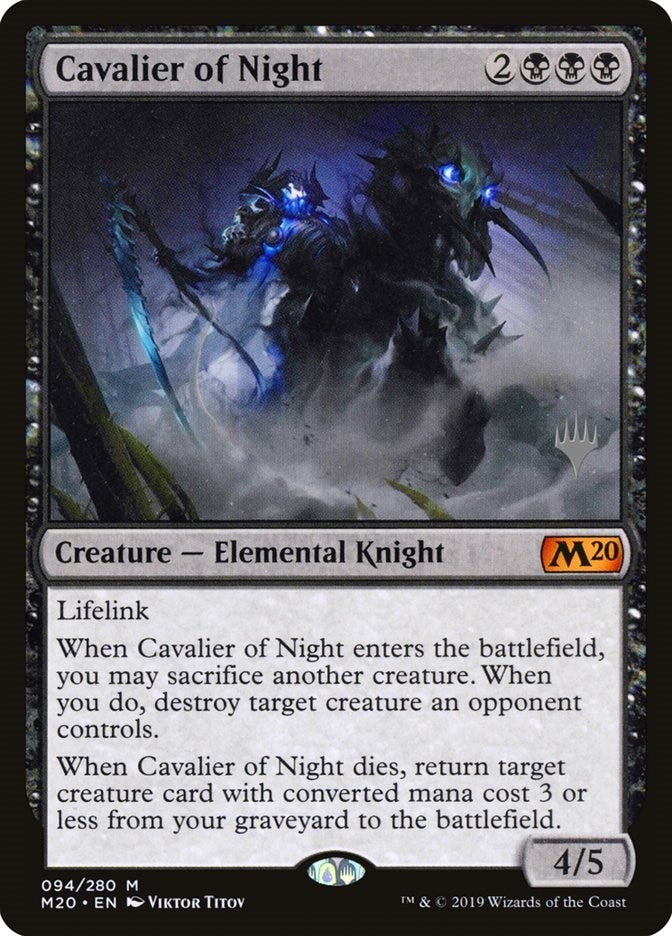 Image for Cavalier of Night (Promo Pack: Core Set 2020) (94) - Magic: The Gathering