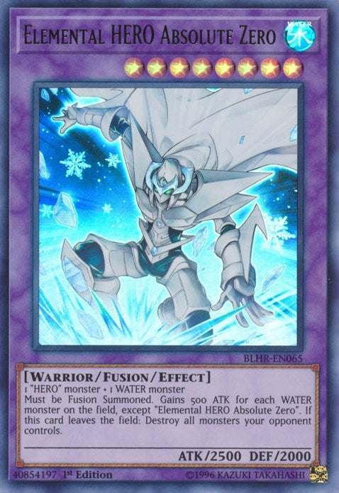 Image for Elemental HERO Absolute Zero (Battles of Legend: Hero's Revenge) (BLHR-EN065) - YuGiOh