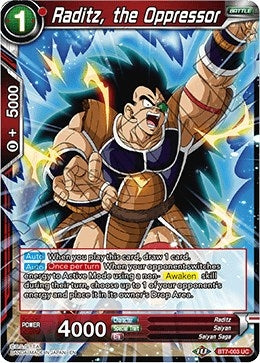 Image for Raditz, the Oppressor (Assault of the Saiyans) (BT7-003) - Dragon Ball Super: Masters