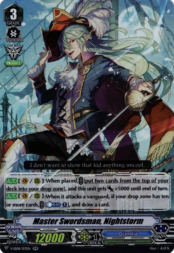 Image for Master Swordsman, Nightstorm (V-EB08: My Glorious Justice) (V-EB08/013EN) - Cardfight Vanguard