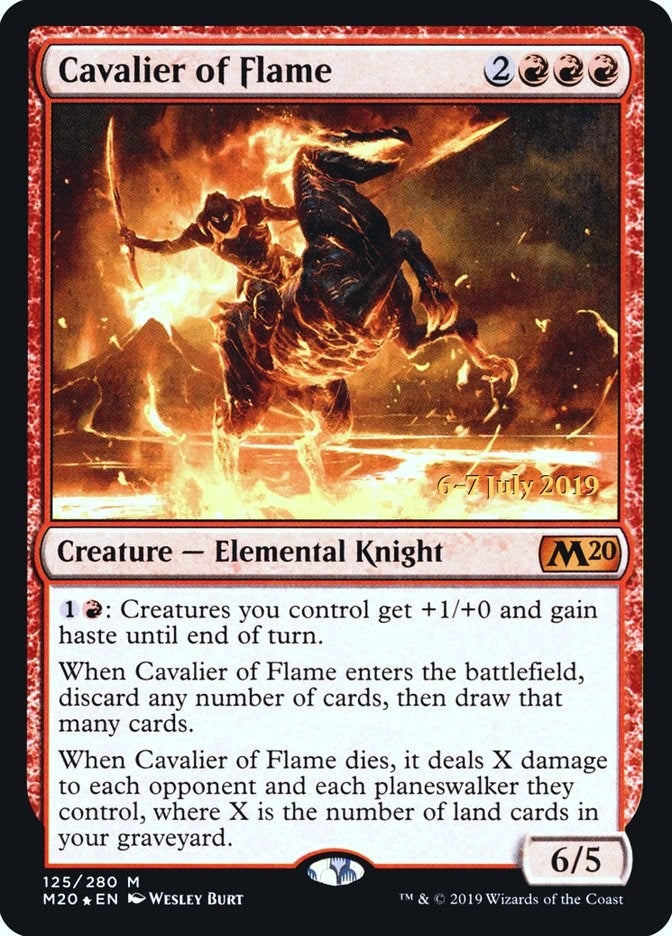 Image for Cavalier of Flame (Prerelease Cards) (125) - Magic: The Gathering