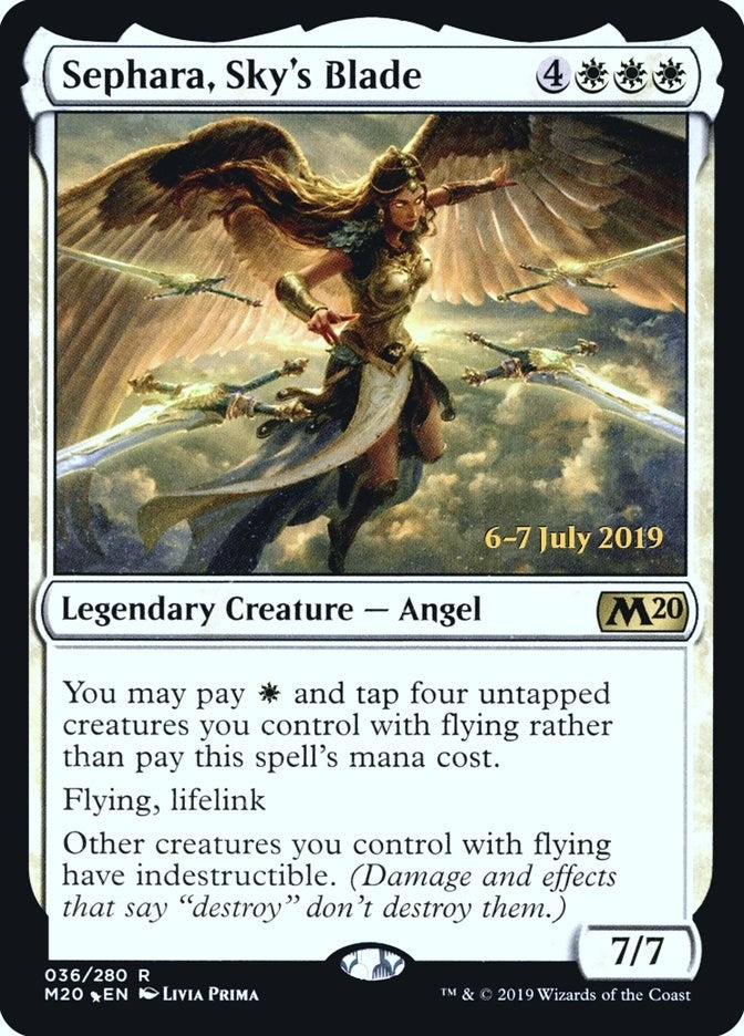 Image for Sephara, Sky's Blade (Prerelease Cards) (36) - Magic: The Gathering