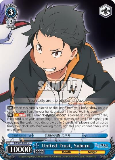 Image for United Trust, Subaru (Re:ZERO Vol.2) (RZ/S55-E080 U) - Weiss Schwarz