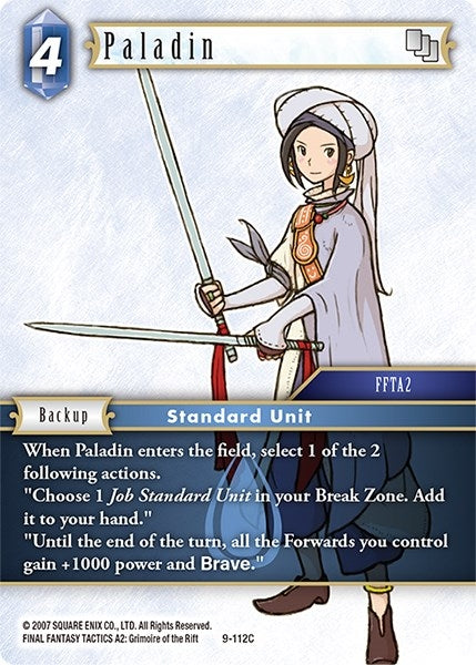 Image for Paladin (Opus IX) (9-112C) - Final Fantasy TCG