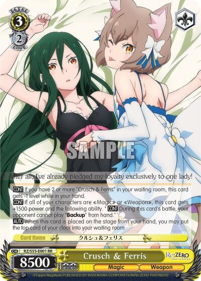 Image for Crusch & Ferris (Re:ZERO Vol.2) (RZ/S55-E001 RR) - Weiss Schwarz