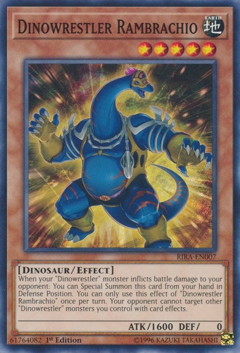 Image for Dinowrestler Rambrachio (Rising Rampage) (RIRA-EN007) - YuGiOh