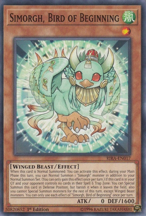 Image for Simorgh, Bird of Beginning (Rising Rampage) (RIRA-EN017) - YuGiOh