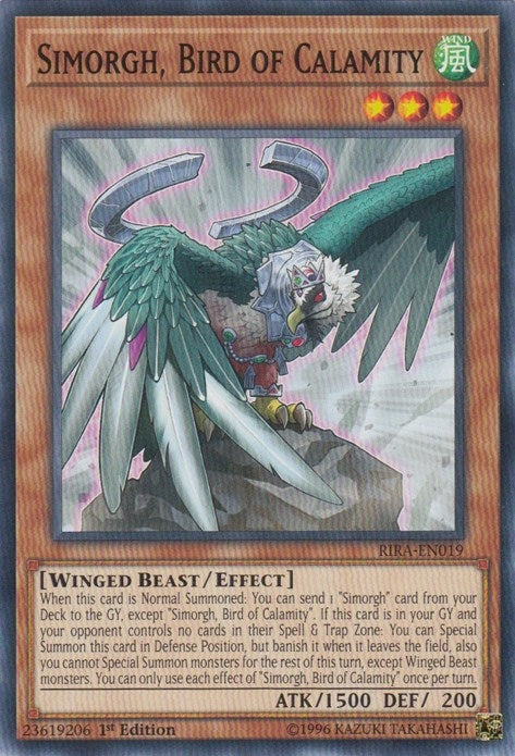 Image for Simorgh, Bird of Calamity (Rising Rampage) (RIRA-EN019) - YuGiOh