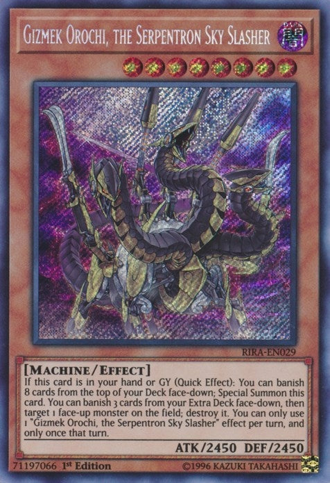 Image for Gizmek Orochi, the Serpentron Sky Slasher (Rising Rampage) (RIRA-EN029) - YuGiOh
