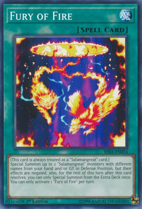 Image for Fury of Fire (Rising Rampage) (RIRA-EN054) - YuGiOh