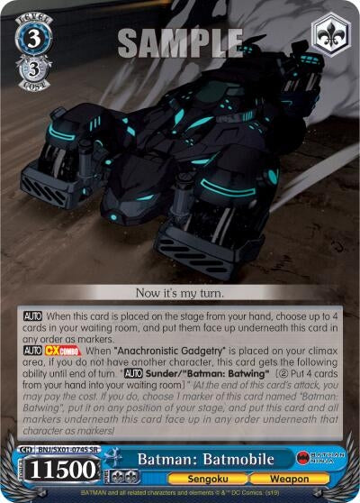 Image for Batman: Batmobile (SR) (Batman Ninja) (BNJ/SX01-074S SR) - Weiss Schwarz