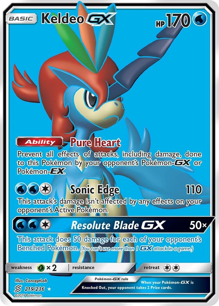 Image for Keldeo GX (Full Art) (SM - Unified Minds) (219/236) - Pokemon