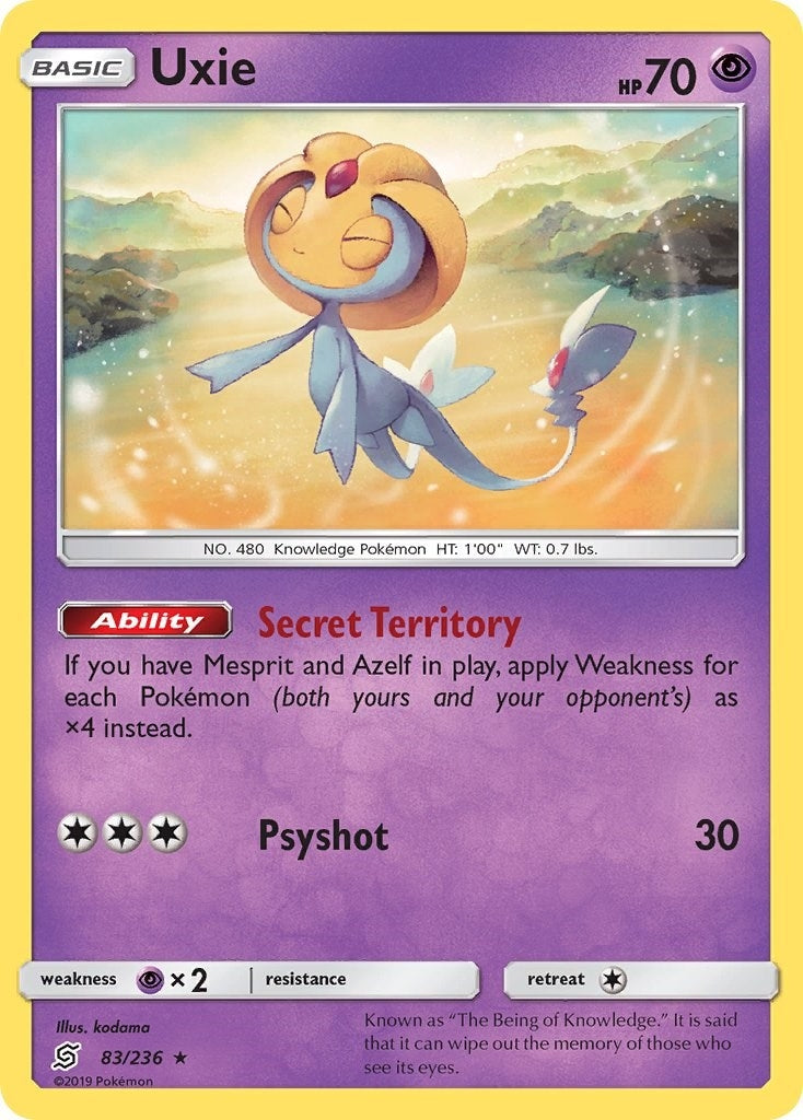 Image for Uxie (SM - Unified Minds) (83/236) - Pokemon