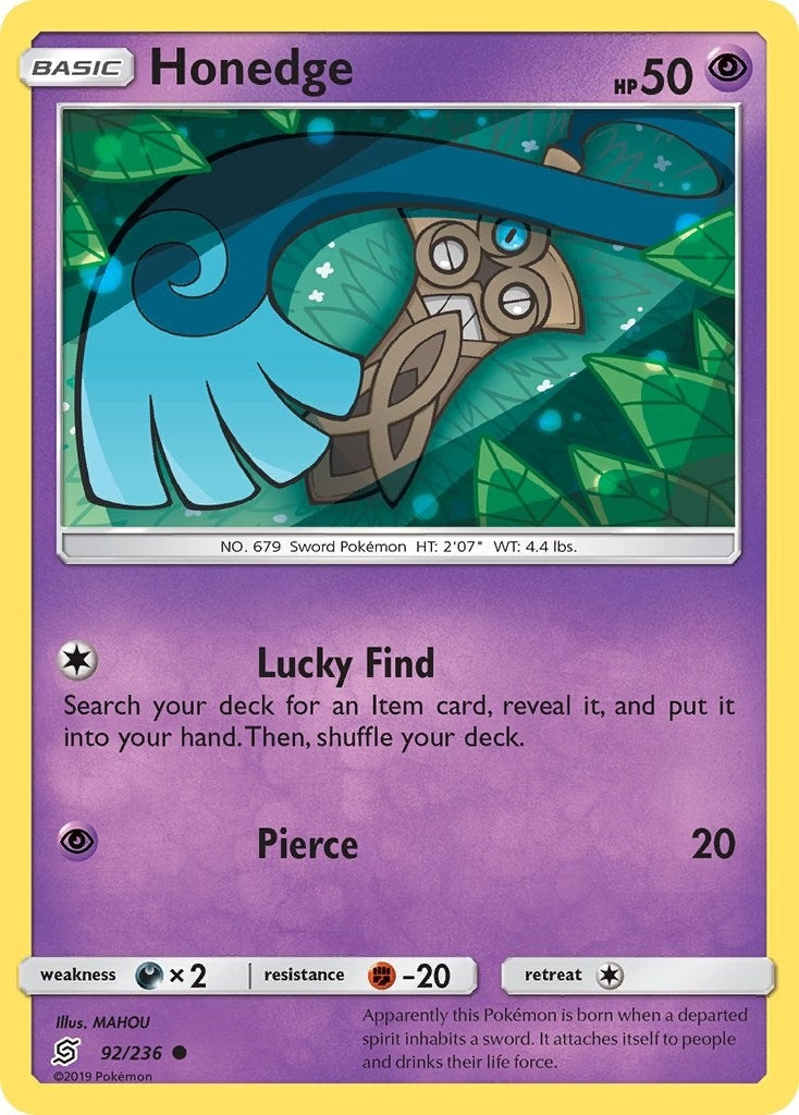 Image for Honedge (92) (SM - Unified Minds) (92/236) - Pokemon