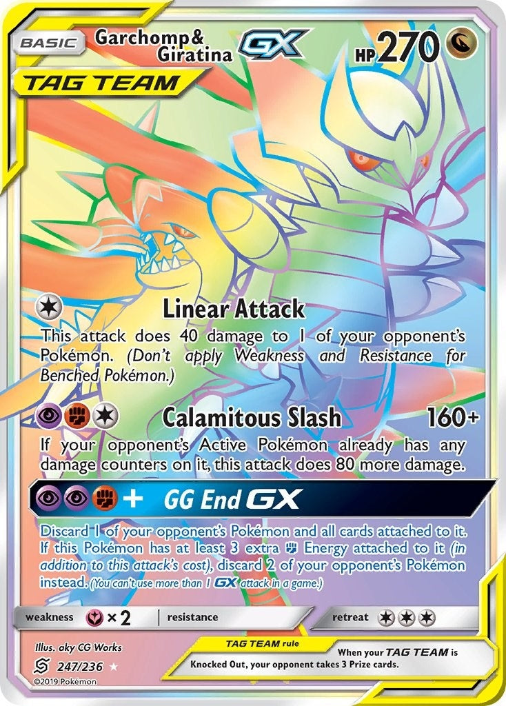 Image for Garchomp & Giratina GX (Secret) (SM - Unified Minds) (247/236) - Pokemon