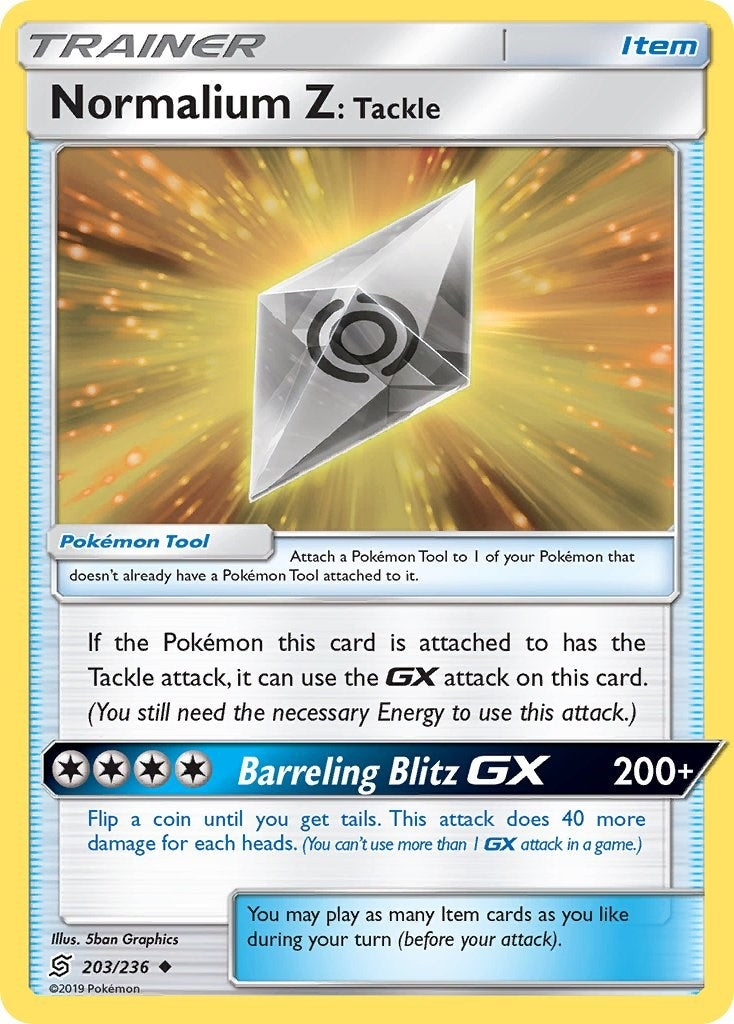 Image for Normalium Z: Tackle (SM - Unified Minds) (203/236) - Pokemon