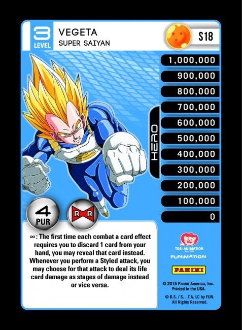 Image for Vegeta - Super Saiyan (Panini: Evolution) (S18) - Dragon Ball Z TCG
