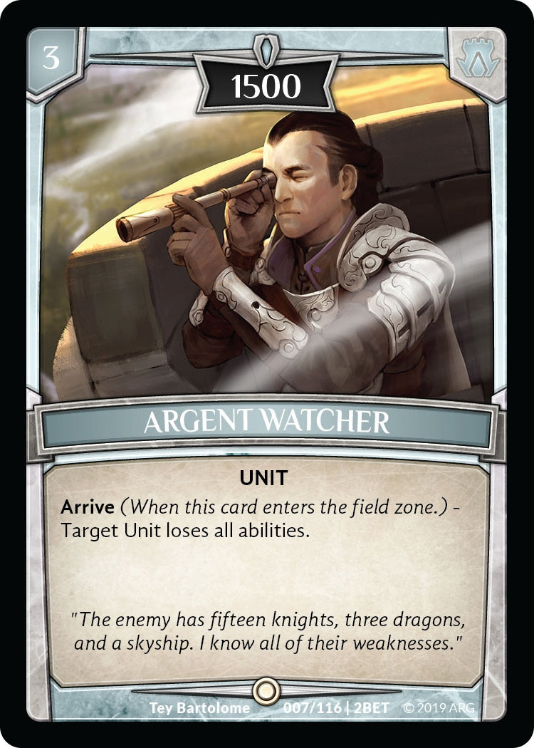 Image for Argent Watcher (Betrayal) (7/116 | 2BET) - Argent Saga TCG