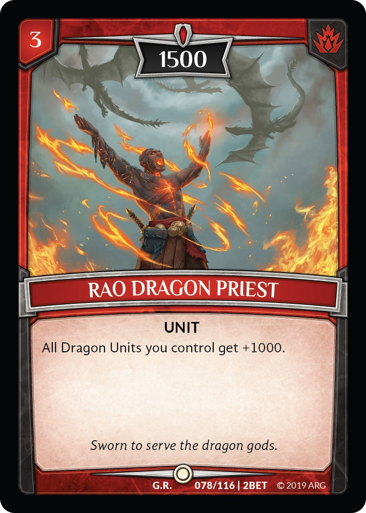 Image for Rao Dragon Priest (Betrayal) (78/116 | 2BET) - Argent Saga TCG