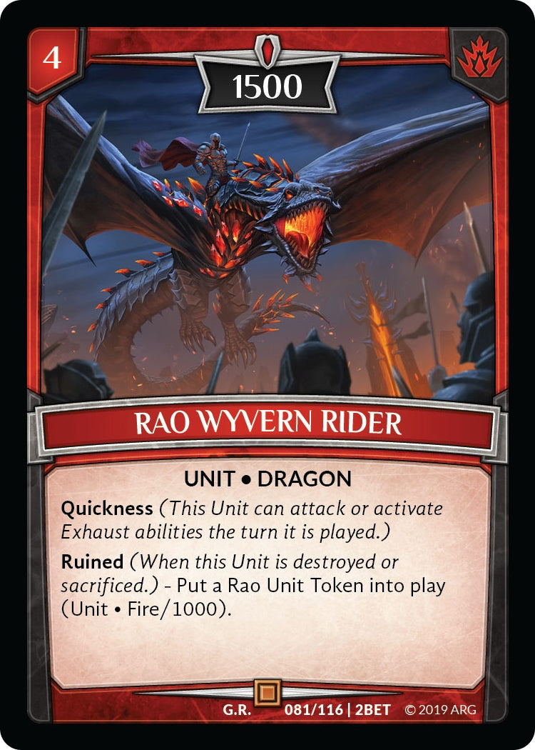 Image for Rao Wyvern Rider (Betrayal) (81/116 | 2BET) - Argent Saga TCG