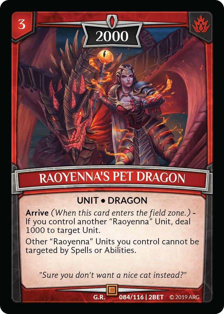 Image for Raoyenna's Pet Dragon (Betrayal) (84/116 | 2BET) - Argent Saga TCG